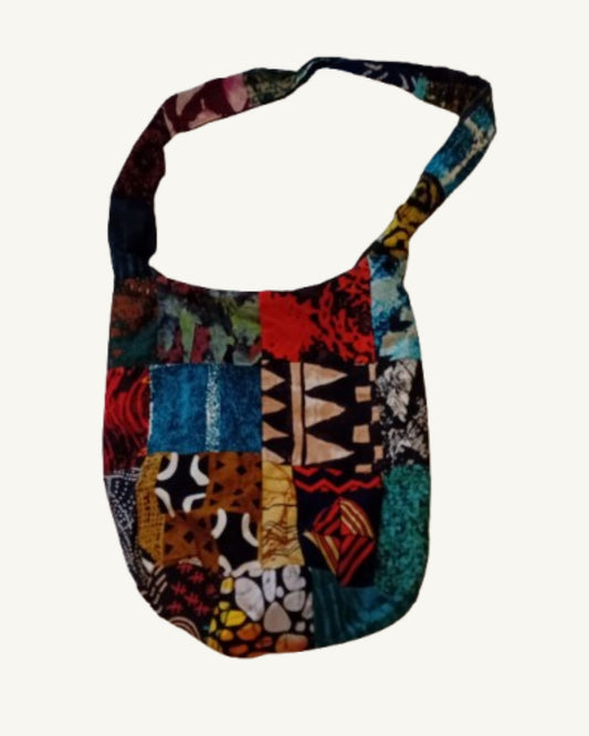 Waxprint Patchwork Crossbody Tas