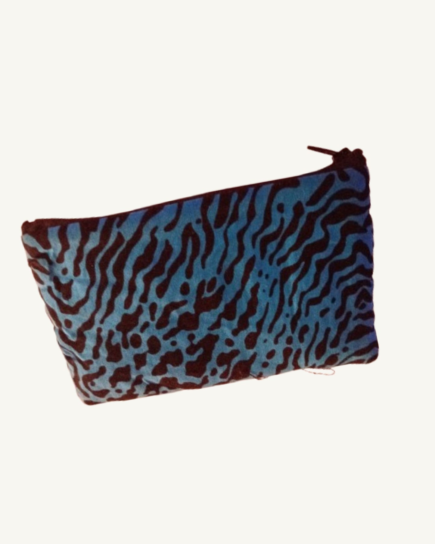 Handgemaakte African Print Portemonnee – Blauw/Zwart