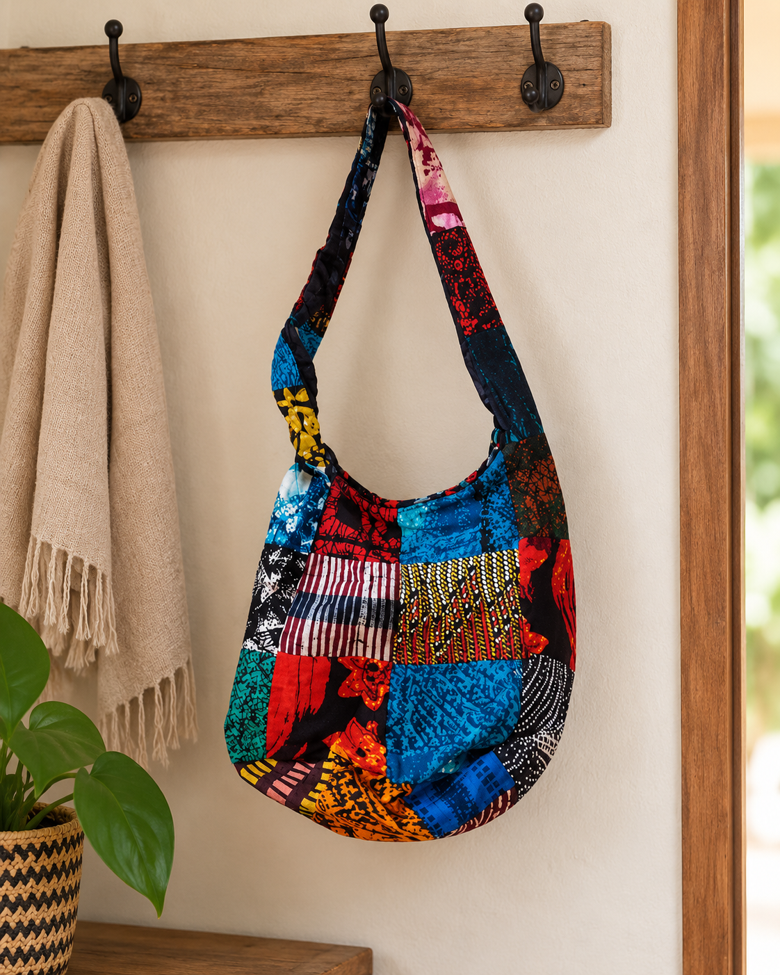 Waxprint Patchwork Crossbody Tas