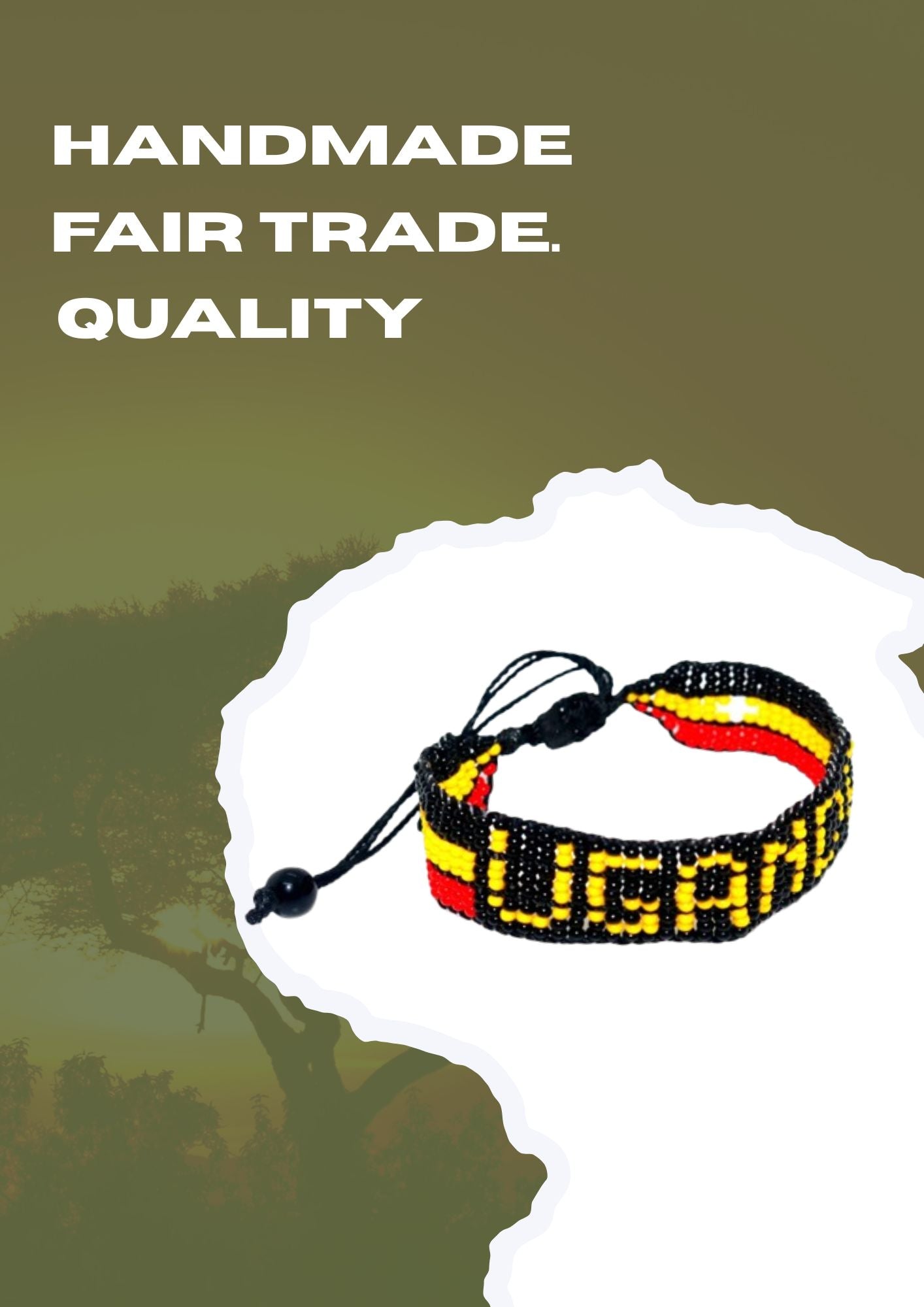 Verstelbare Vlagarmband – Uganda