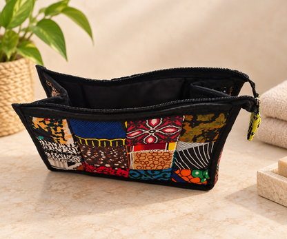 Waxprint Patchwork Toilettas Multicolor