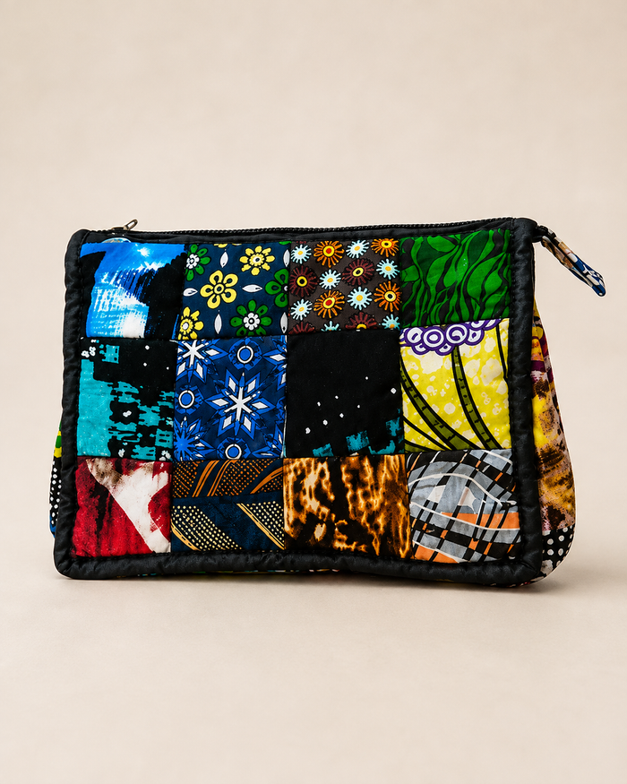 Waxprint Patchwork Toilettas