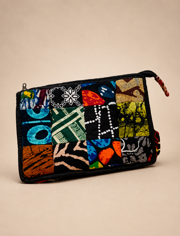 Waxprint Patchwork Toilettas – Multicolor