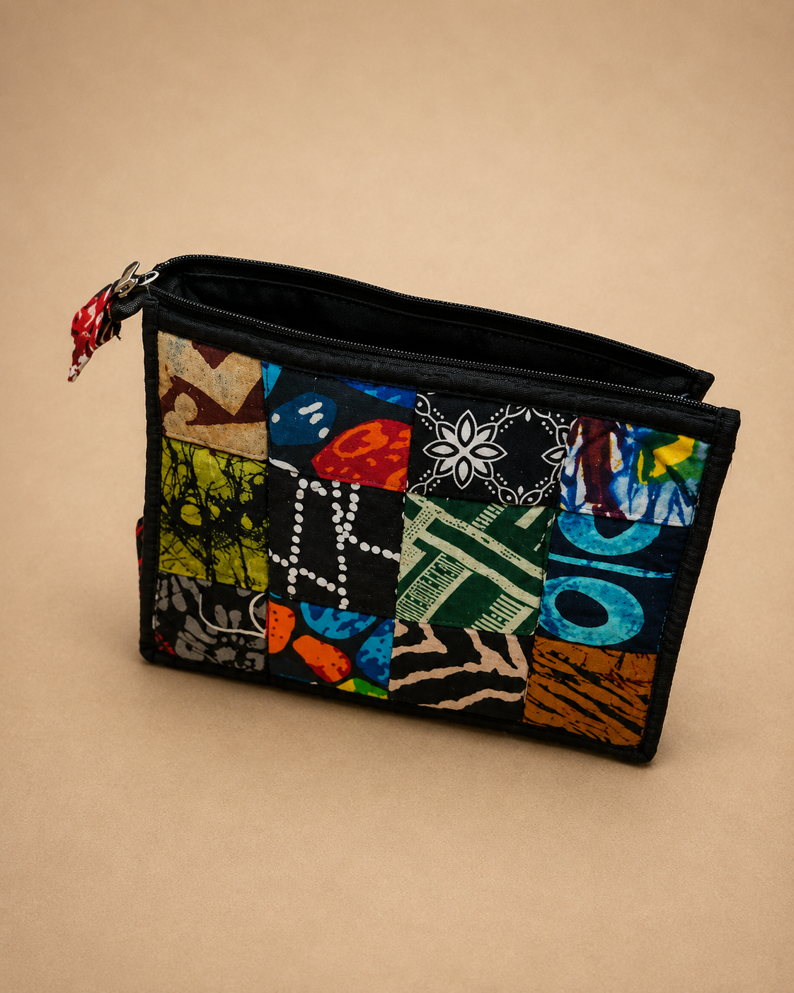Waxprint Patchwork Toilettas – Multicolor