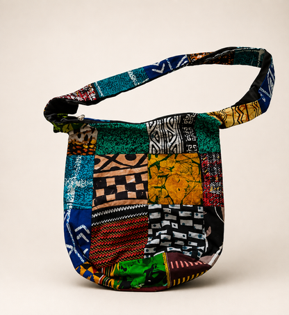 Waxprint Patchwork Crossbody Tas – Multicolor