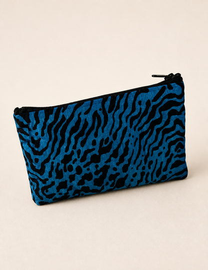 Handgemaakte African Print Portemonnee – Blauw/Zwart