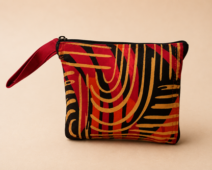 Kikapu Opvouwbare African Print Shopper – Rood/Oranje/Zwart