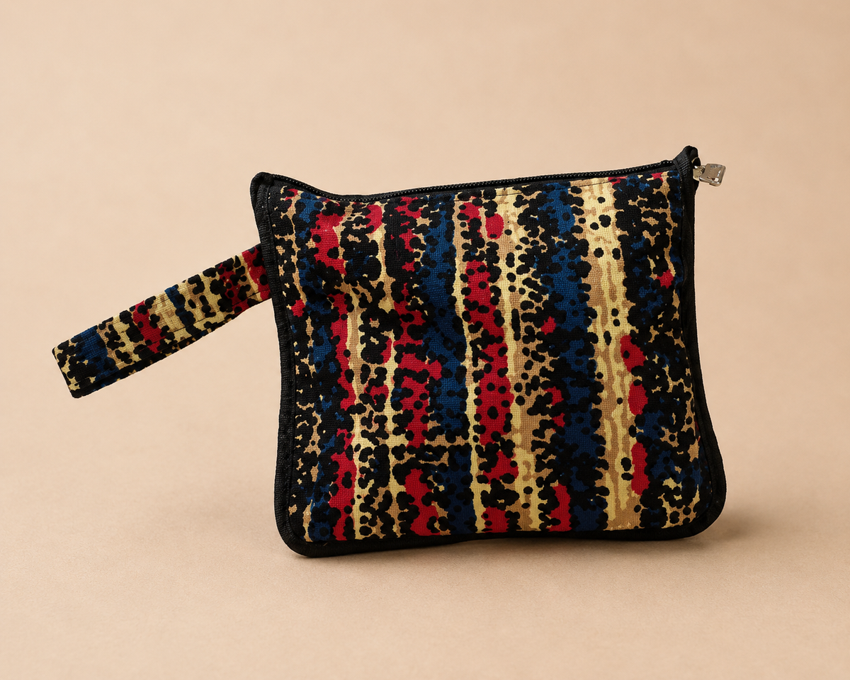 Kikapu Opvouwbare African Print Shopper – Rood/Blauw/Beige