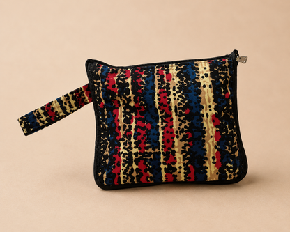 Kikapu Opvouwbare African Print Shopper – Rood/Blauw/Beige