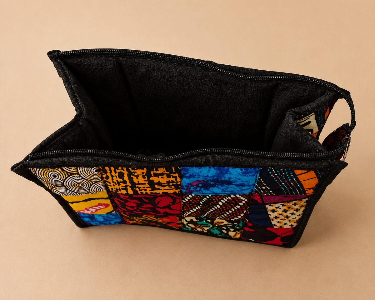 Waxprint Patchwork Toilettas