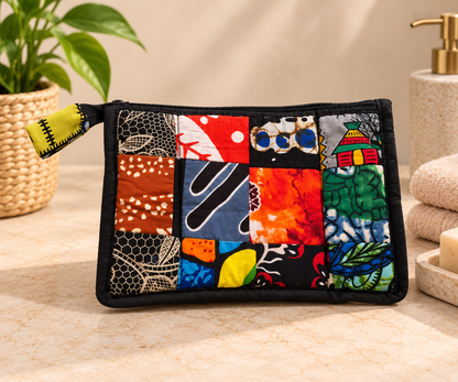 Waxprint Patchwork Toilettas Multicolor