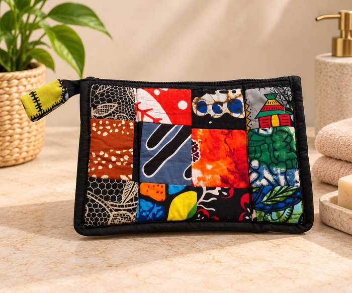 Waxprint Patchwork Toilettas Multicolor