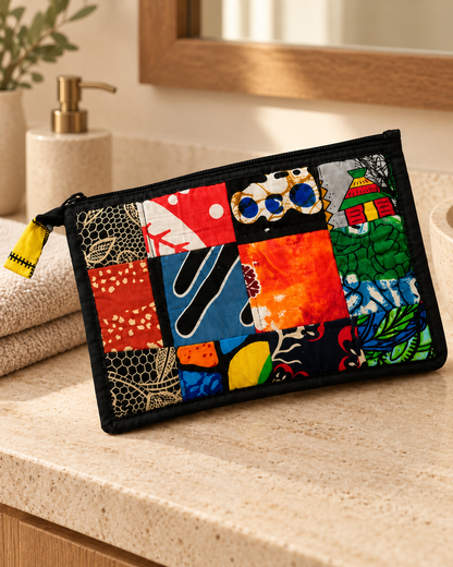 Waxprint Patchwork Toilettas