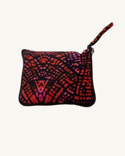 Kikapu Opvouwbare African Print Shopper – Roze/Rood/Zwart