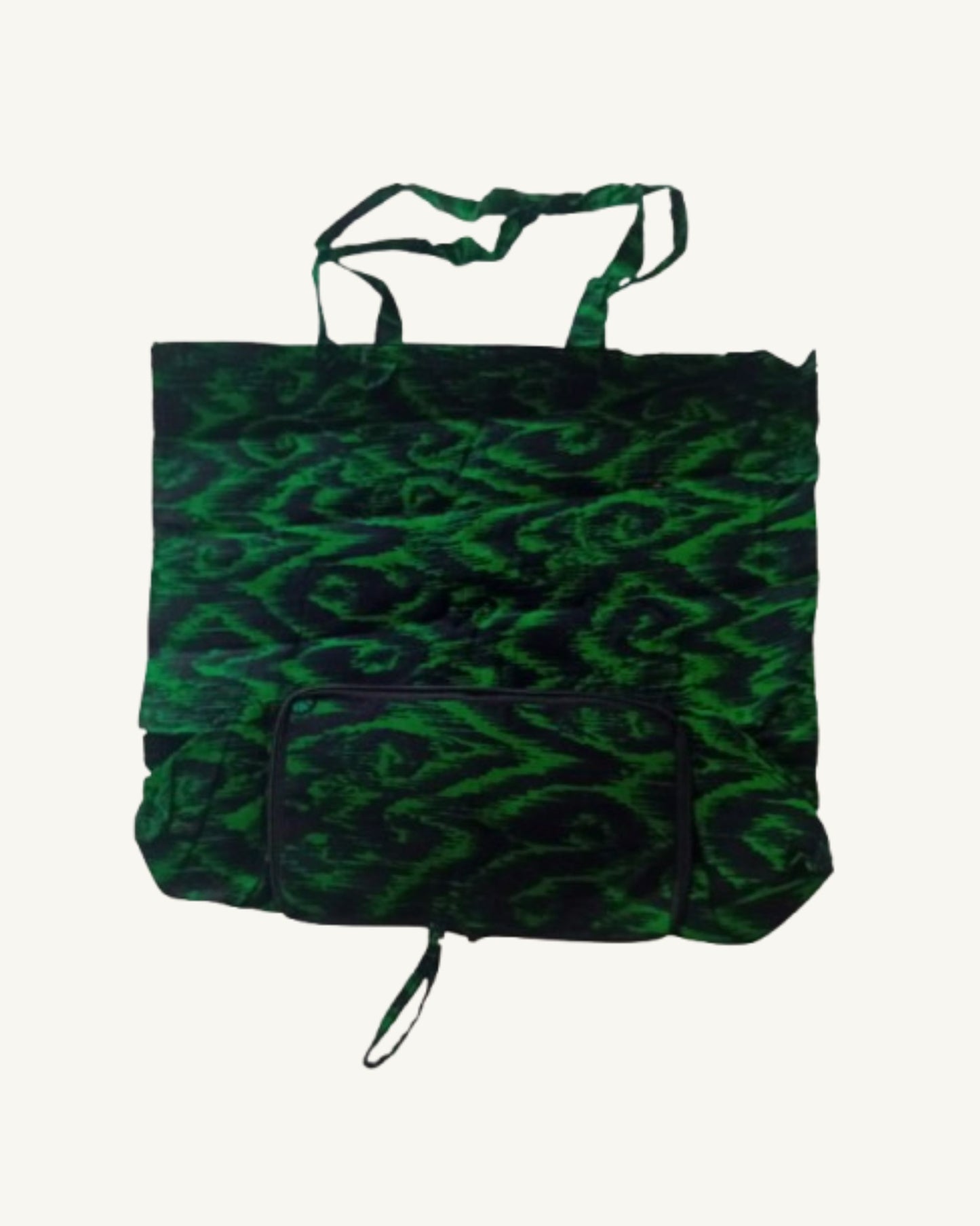 Kikapu Opvouwbare African Print Shopper – Groen/Zwart