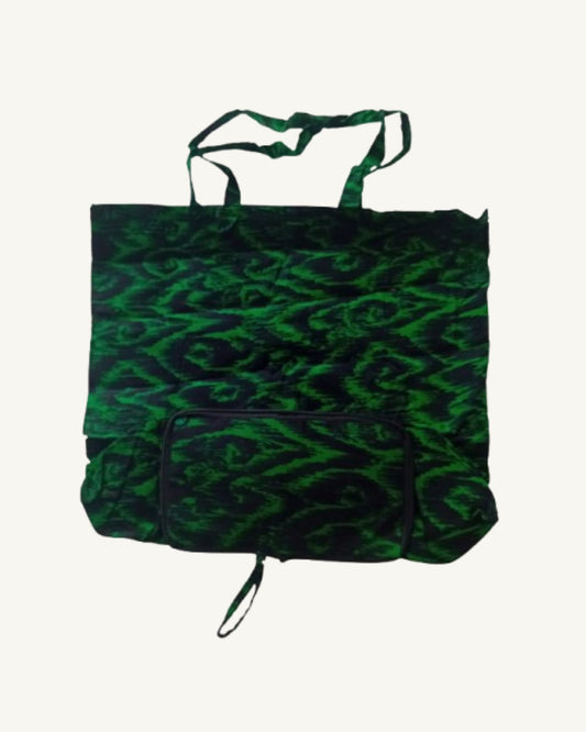 Kikapu Opvouwbare African Print Shopper – Groen/Zwart