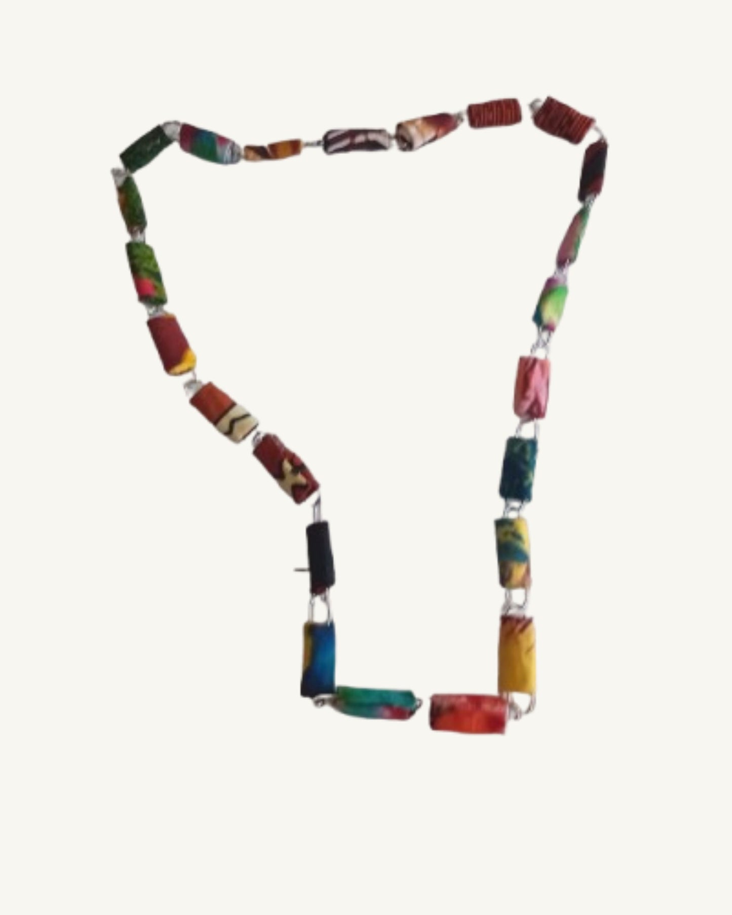 Handgemaakte Ugandese Papierkralen Ketting – Multicolor