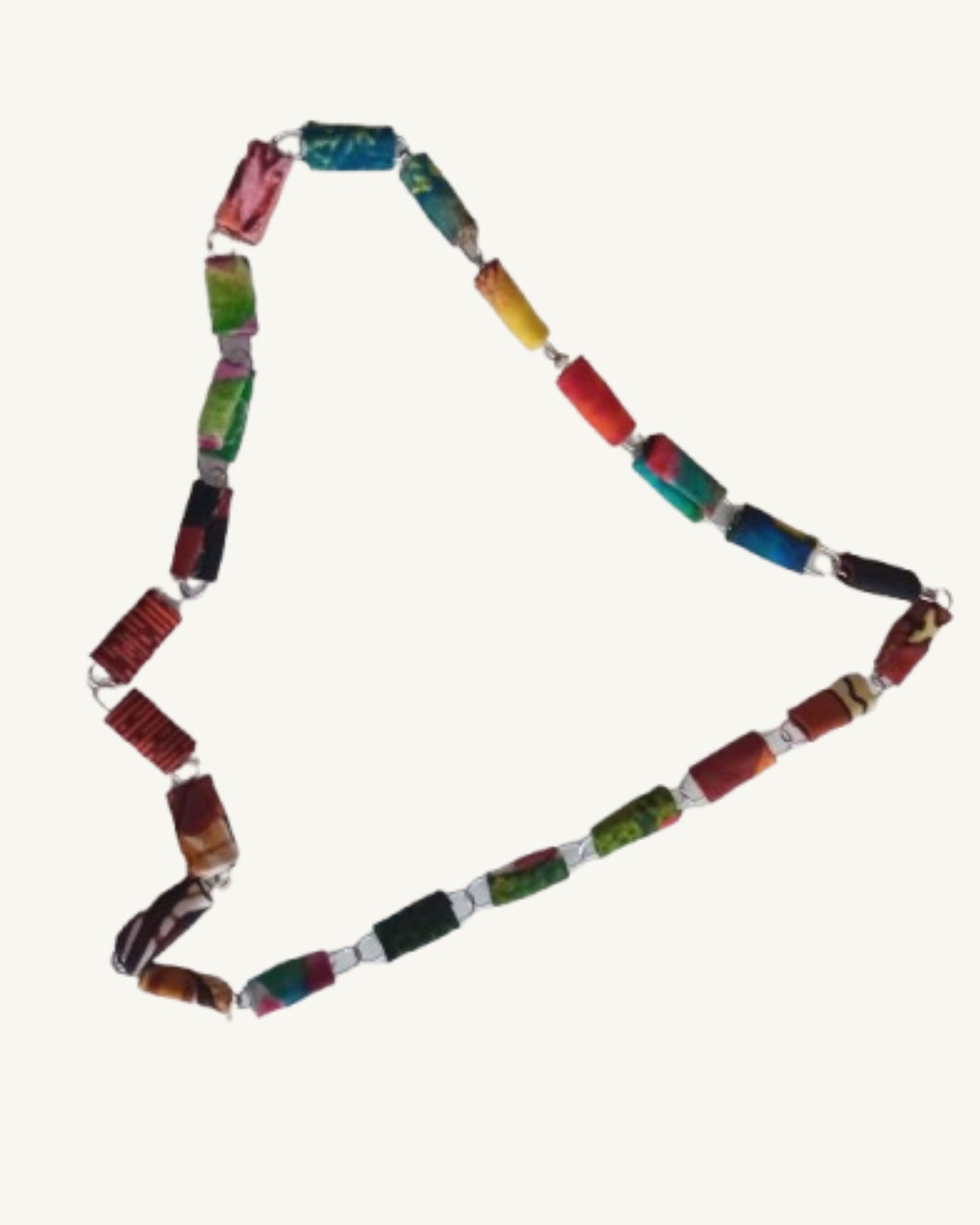 Handgemaakte Ugandese Papierkralen Ketting – Multicolor
