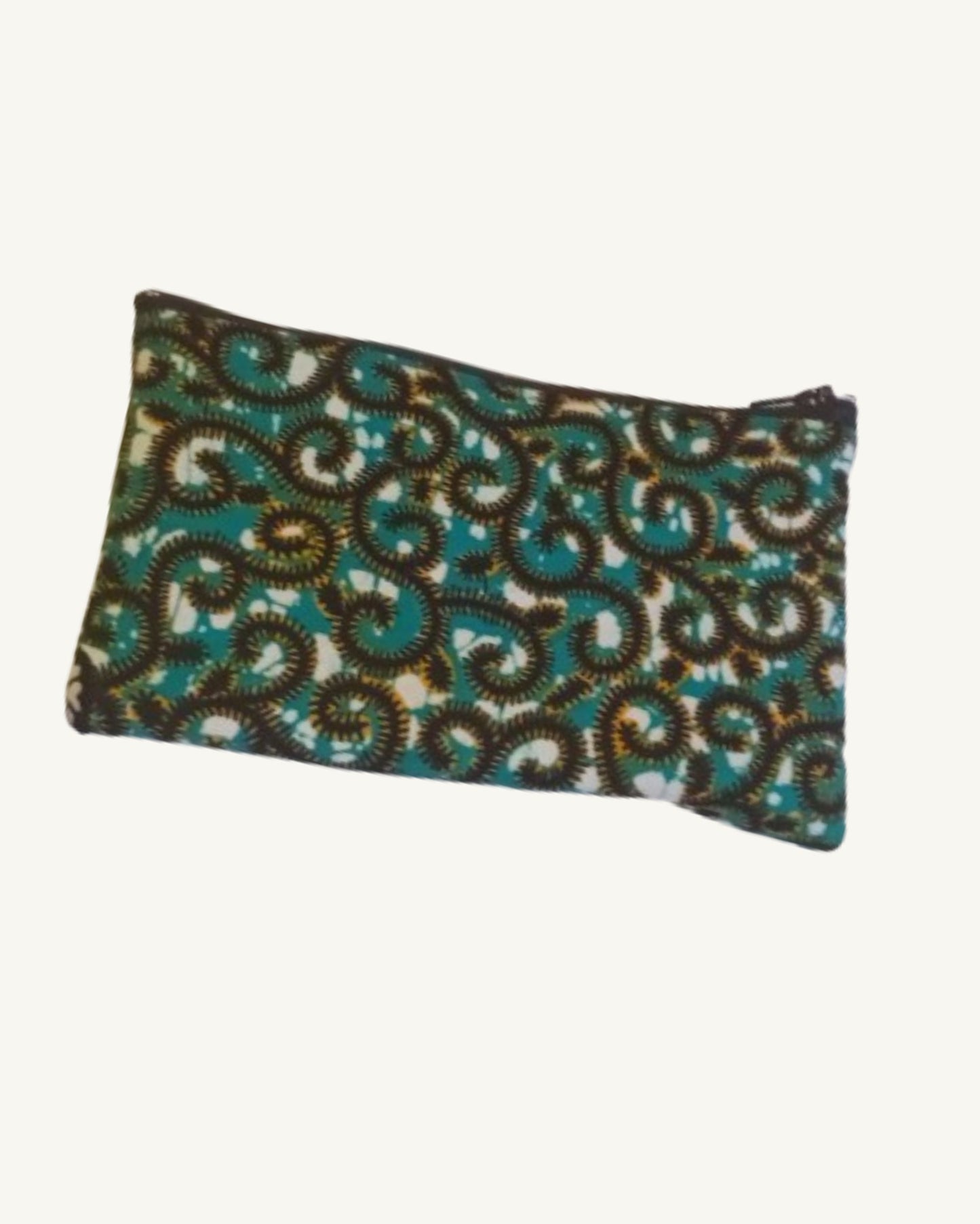 Handgemaakte African Print Portemonnee – Groen/Zwart