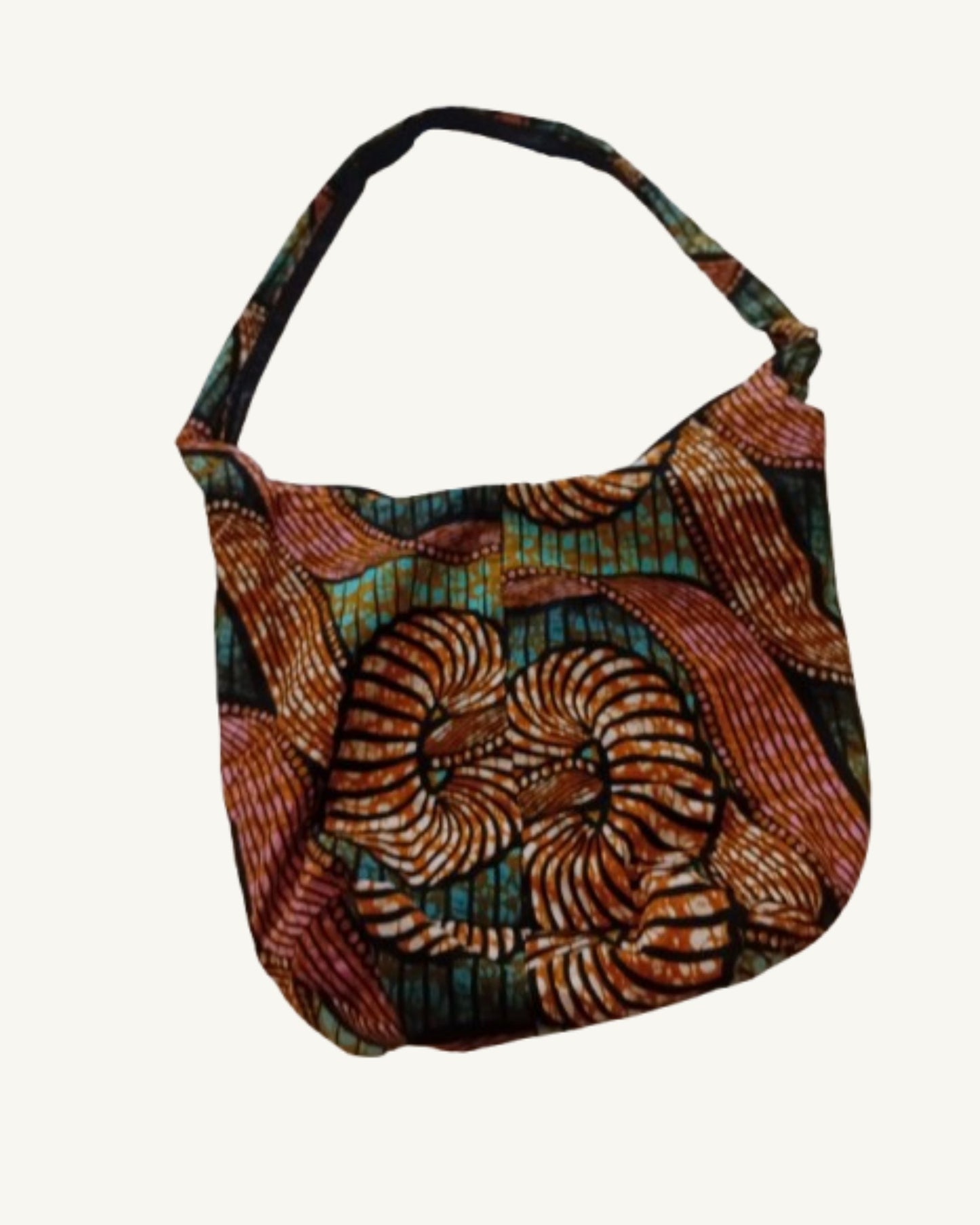 African Print Crossbody Tas – Bruin/Blauw