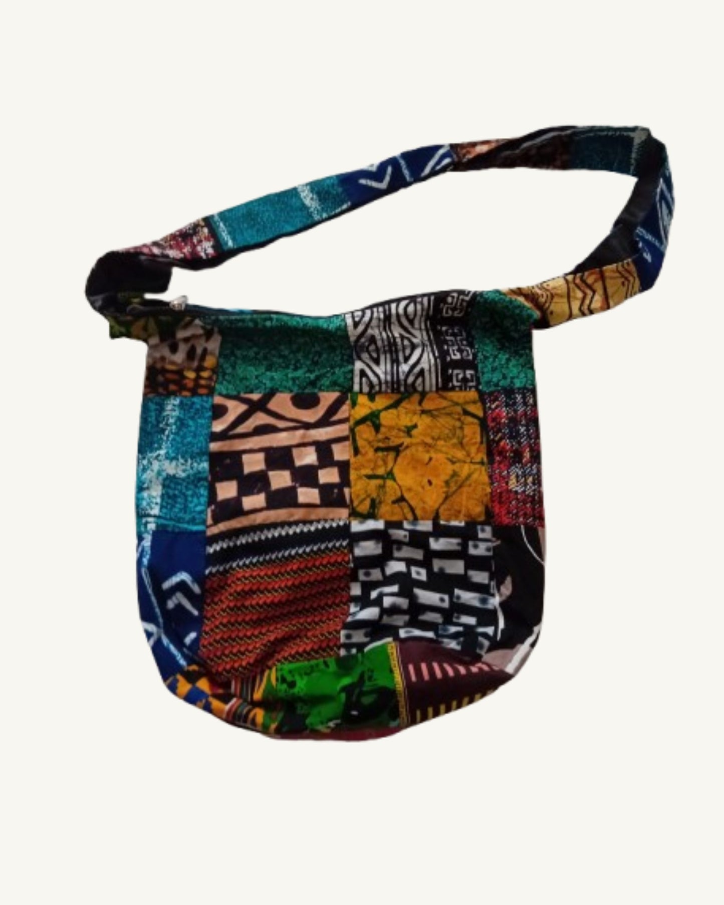 Waxprint Patchwork Crossbody Tas – Multicolor
