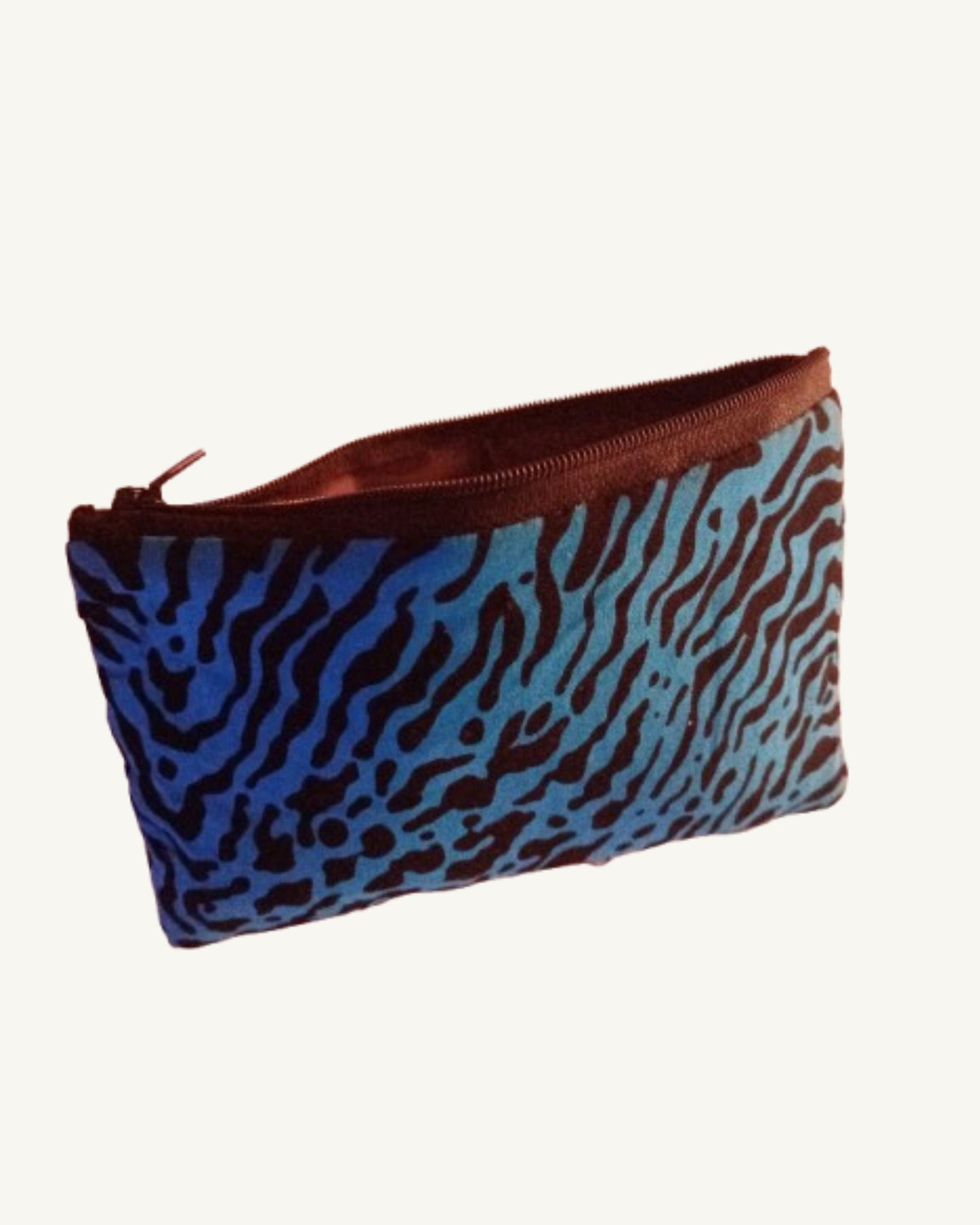 Handgemaakte African Print Portemonnee – Blauw/Zwart