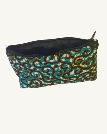 Handgemaakte African Print Portemonnee – Groen/Zwart