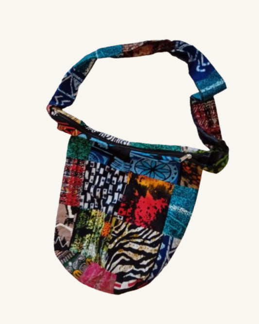 Waxprint Patchwork Crossbody Tas – Multicolor