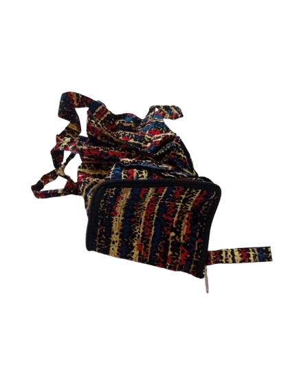 Kikapu Opvouwbare African Print Shopper – Rood/Blauw/Beige