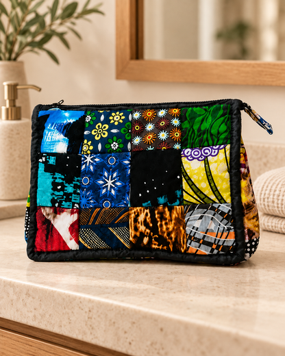 Waxprint Patchwork Toilettas