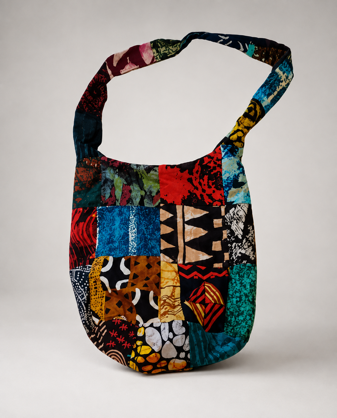Waxprint Patchwork Crossbody Tas